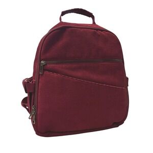 Rad Rev Burgundy Corduroy Backpack Lightning Bolt Lining Mini Diaper Bag Travel